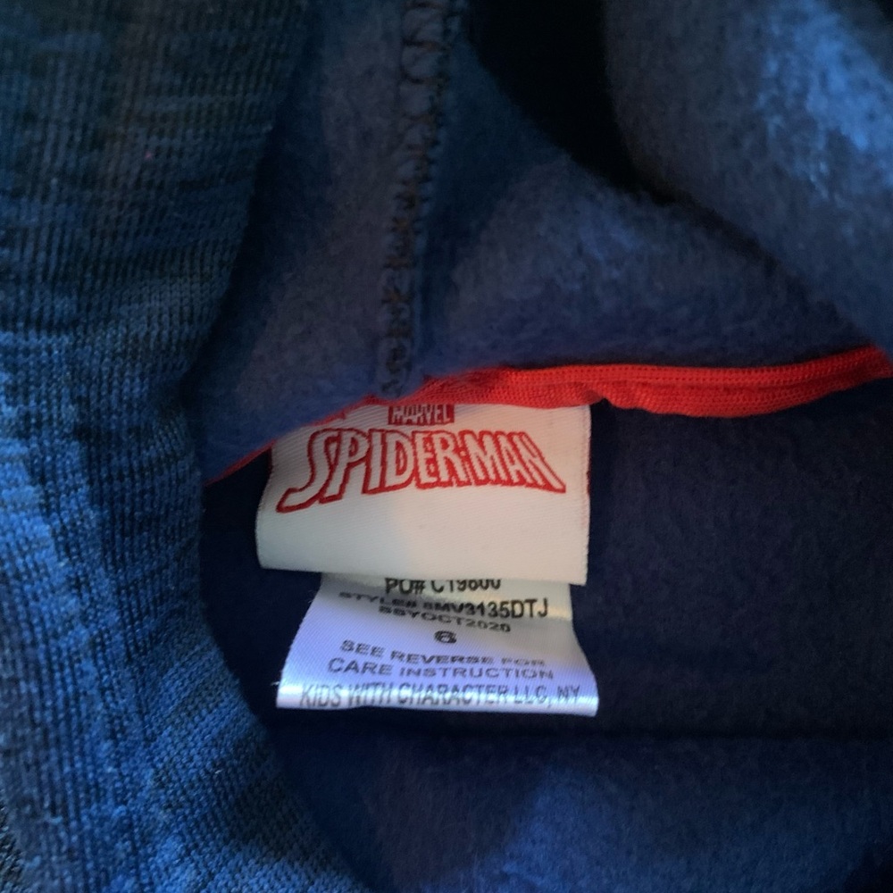 Marvel Spider-Man NWOT HeroPower Blue Hoodie, Size 6 - Picture 3 of 3